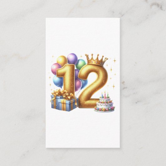 12歳の誕生日おめでとう エンクロージャーカード (正面)