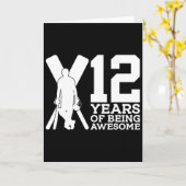 12歳の誕生日おめでとう！クリケット歴12年  カード (黄色い花)