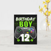 12歳の誕生日おめでとう ゲームコントローラー ゲーマー 12歳の誕生日 カード (黄色い花)