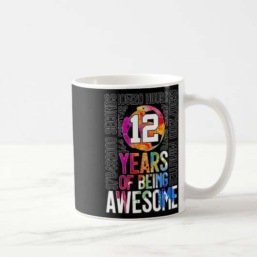 12歳の誕生日おめでとう サッカー好きな人へ _1  コーヒーマグカップ (右)