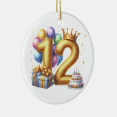 12歳の誕生日おめでとう セラミックオーナメント (右)