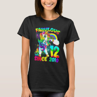 12歳の誕生日おめでとう ユニコーン ガール ファビュラス S Tシャツ