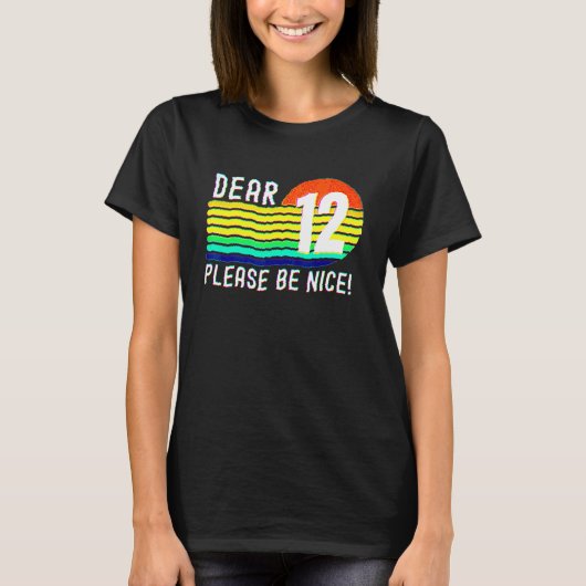 12歳の誕生日おめでとう レトロ風 私の12歳の誕生日 Tシャツ (正面)