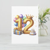 12歳の誕生日おめでとう 招待状 (スタンド正面)