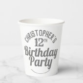 12歳の誕生日お祝い紙コップ 紙コップ (正面)