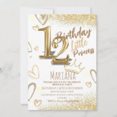 12歳の誕生日に黄金の輝く華やかなパーティーが開かれた 招待状 (正面)