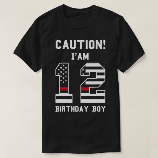 12歳の誕生日の男の子12歳の誕生日の火 Tシャツ (デザイン正面)
