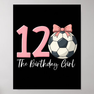12歳の誕生日を迎える女の子 サッカー ビュル コケット ピンク 12  ポスター