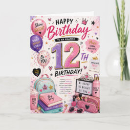 12歳の誕生日カード 女の子用 カード