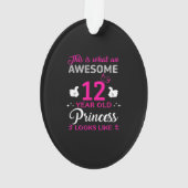 12歳の誕生日ギフト王女のために オーナメント (裏面)