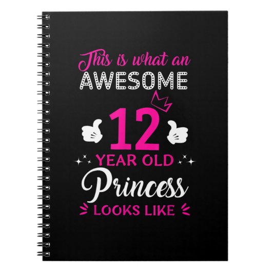 12歳の誕生日ギフト王女のために ノートブック (正面)