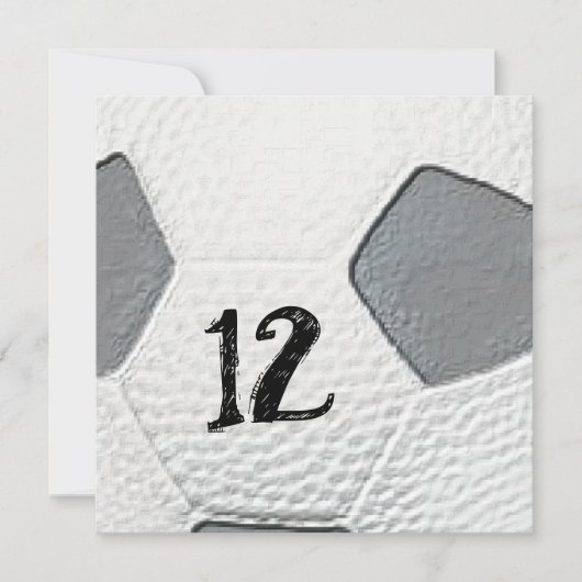12歳の誕生日サッカー招待状 招待状 (正面)