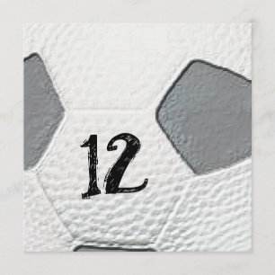 12歳の誕生日サッカー招待状 招待状