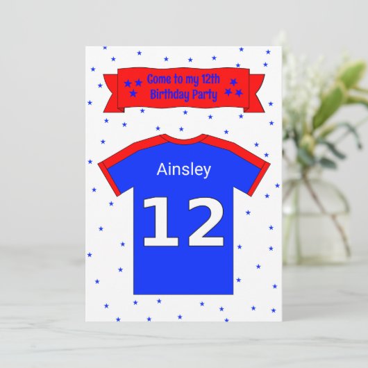 12歳の誕生日パーソナライズされたパーティの招待状 招待状 (スタンド正面)
