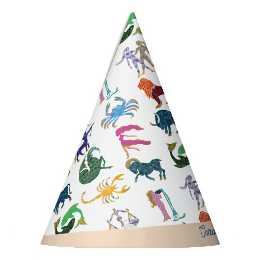 12歳の誕生日パーティーと12歳の〔占星術の〕十二宮図シンボルや象徴 パーティーハット (左)