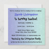 12歳の誕生日パーテモダンィーW691 招待状 (裏面)