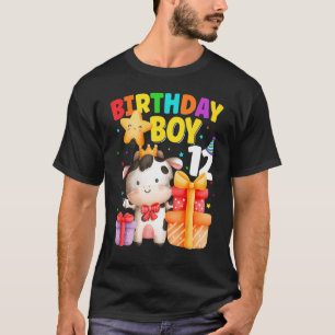 12歳の誕生日少年12thカウファーム動物B D Tシャツ
