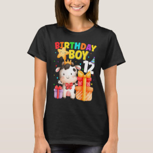 12歳の誕生日少年12thカウファーム動物B D Tシャツ