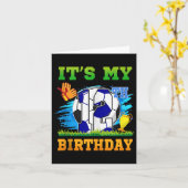 12歳の誕生日 サッカー少年 カード (黄色い花)