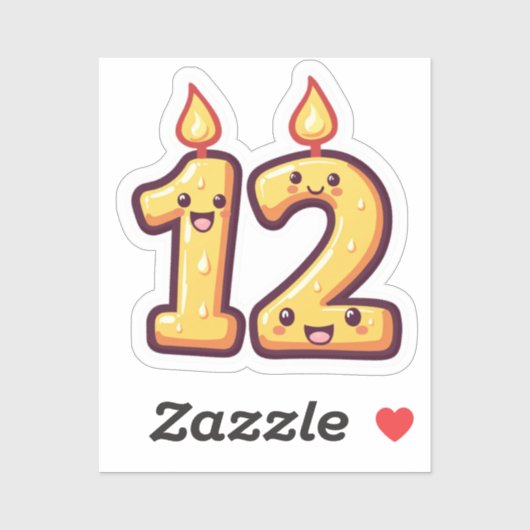 12歳の誕生日 シール (シート)