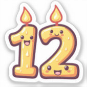 12歳の誕生日 シール (正面)