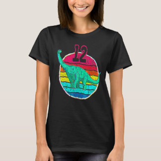 12歳の誕生日 ブラキオサウルス ディプロドクス ファミリー Tシャツ