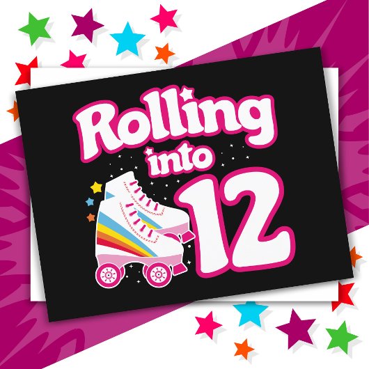 12歳の誕生日 ローラー スケート 12歳のスケート ポストカード