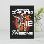 12歳の誕生日 宇宙飛行士 12歳 宇宙 招待状 (スタンド正面)