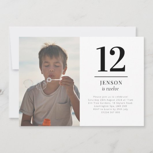 12歳の風景写真招待状 招待状 (正面)