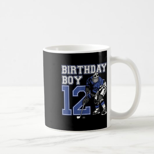 12歳アイスホッケーをテーマにした誕生日パーティー12日 コーヒーマグカップ (右)