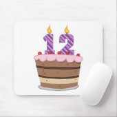 12歳オンお誕生日ケーキ マウスパッド (マウス)