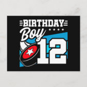 12歳オールドホッケーパーティーテーマ12誕生日少年 ポストカード (正面)