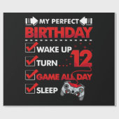 12歳ゲーマーボーイ第12回パーフェクト誕生日ゲーム ラッピングペーパー (フラット)