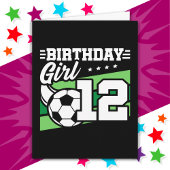 12歳サッカー12誕生日女 カード