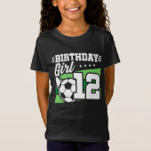 12歳サッカー12誕生日女 Tシャツ (正面)