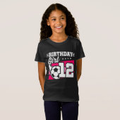 12歳サッカー12誕生日女 Tシャツ (正面フル)