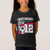 12歳サッカー12誕生日女 Tシャツ (正面)