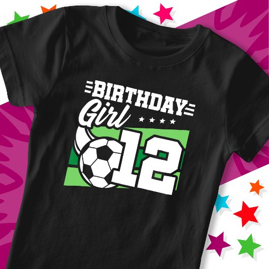 12歳サッカー12誕生日女 Tシャツ