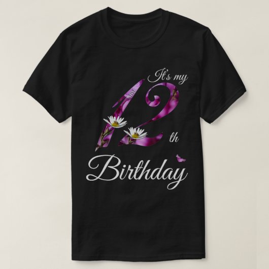 12歳フローラ2010私の12誕生日Gif Tシャツ (デザイン正面)