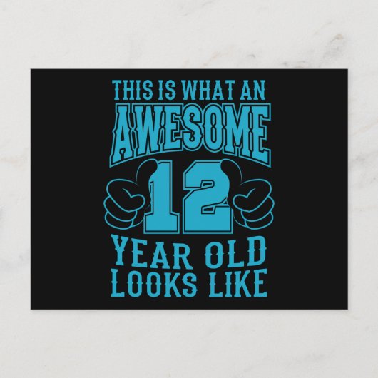 12歳素晴らしの12誕生日 ポストカード (正面)