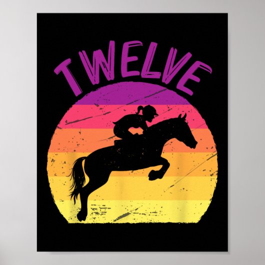 12歳12歳の誕生日パーティー馬ライダー馬R ポスター (正面)