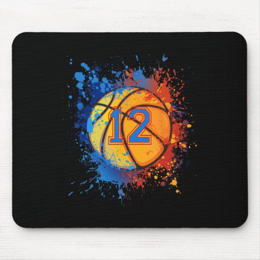 12歳12誕生日バスケットボールギフトfor Boy マウスパッド (正面)