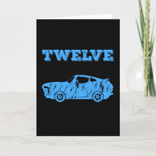 12歳12誕生日ボーイマッスルカー カード (正面)