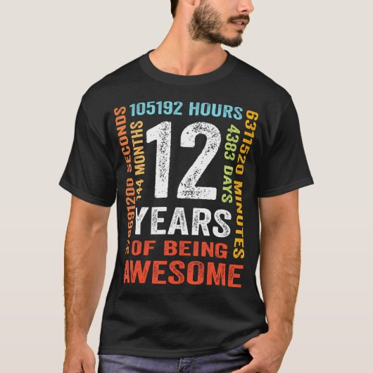 12歳144カ月素晴らし12誕生日 Tシャツ (正面)