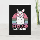 12歳Bday Llamazing 12th誕生日Llama カード (正面)