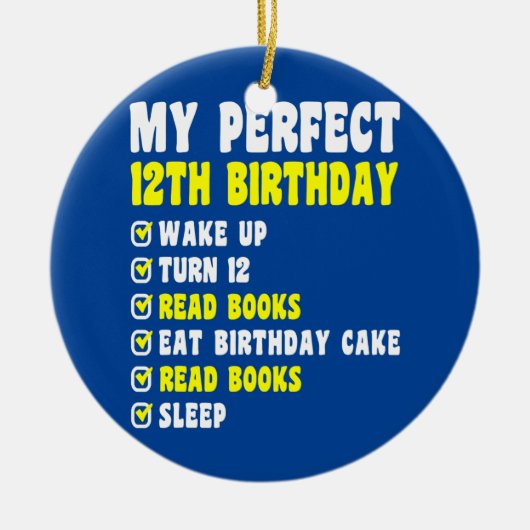 12歳My Perfect 12誕生日12読th セラミックオーナメント (正面)