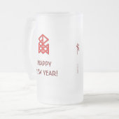 12泊新年BindalenフロステッドMead Mug フロストグラスビールジョッキ (正面左)