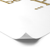 12泊音楽引用文(金ゴールド版) ポスター (角)