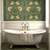 12温黄色のセージ緑のシームレスなパンパスル3 タイル