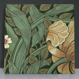 12温黄色のセージ緑のシームレスなパンパスル3 タイル